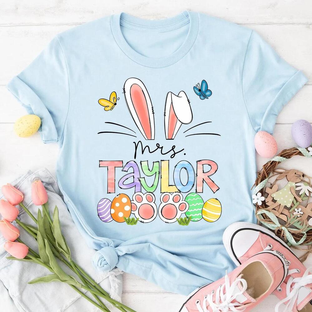 Easter Teacher Name Shirt Custom Teacher Shirt